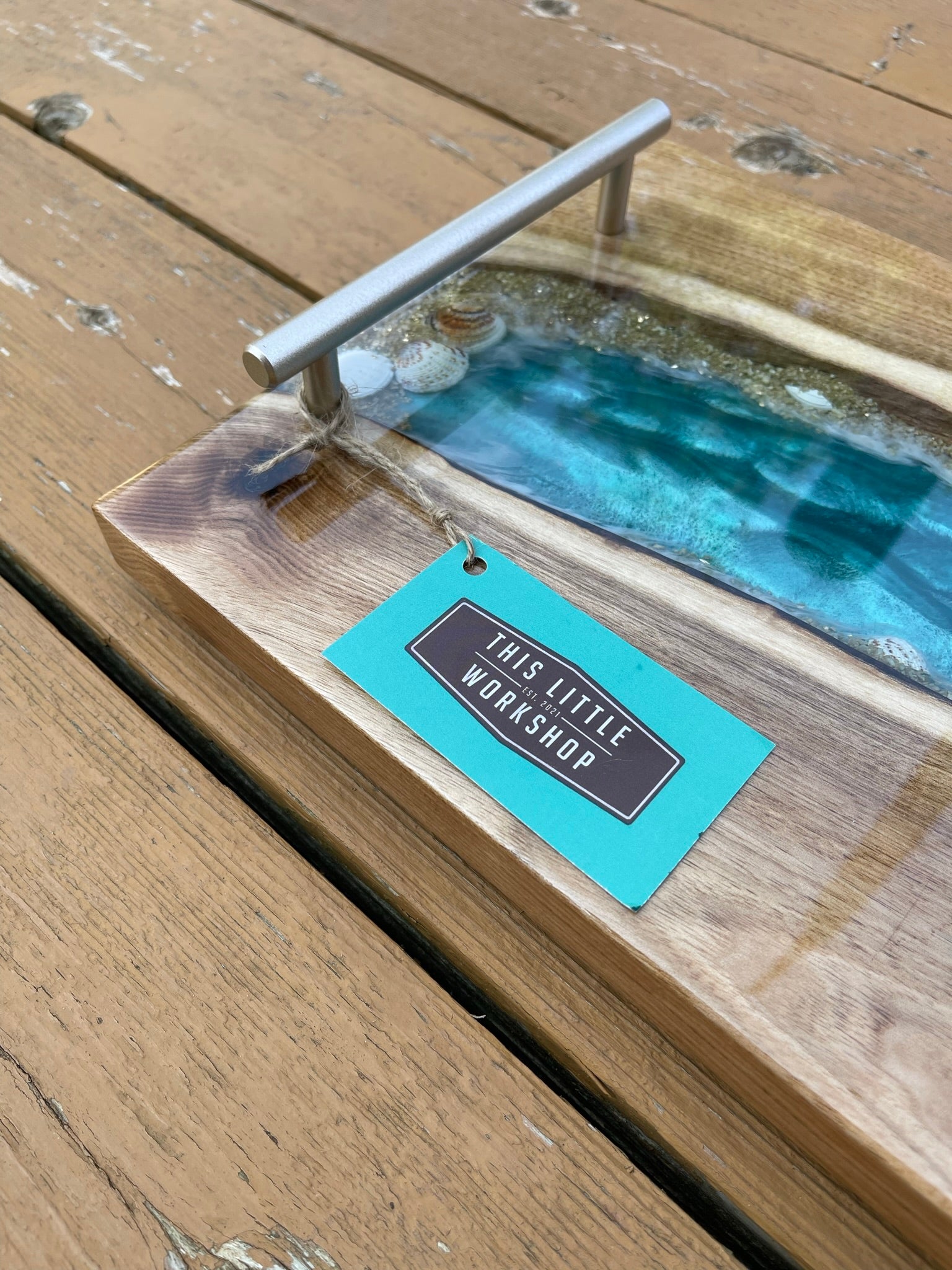 River Charcuterie Board / Serving Tray : Epoxy Resin & Wood