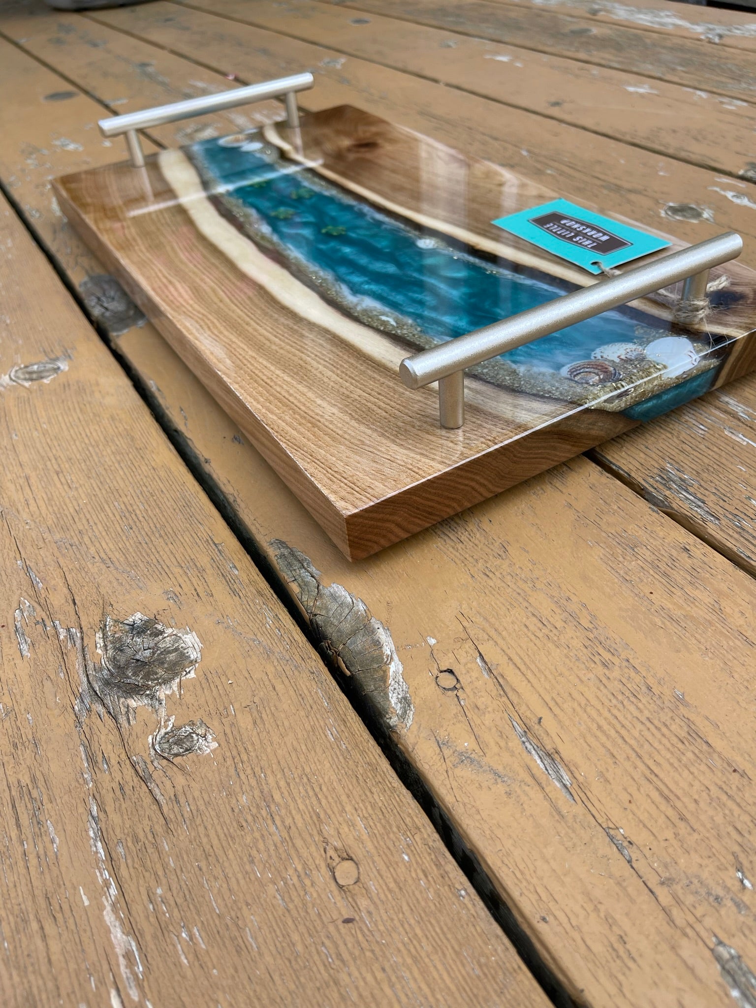 River Charcuterie Board / Serving Tray : Epoxy Resin & Wood