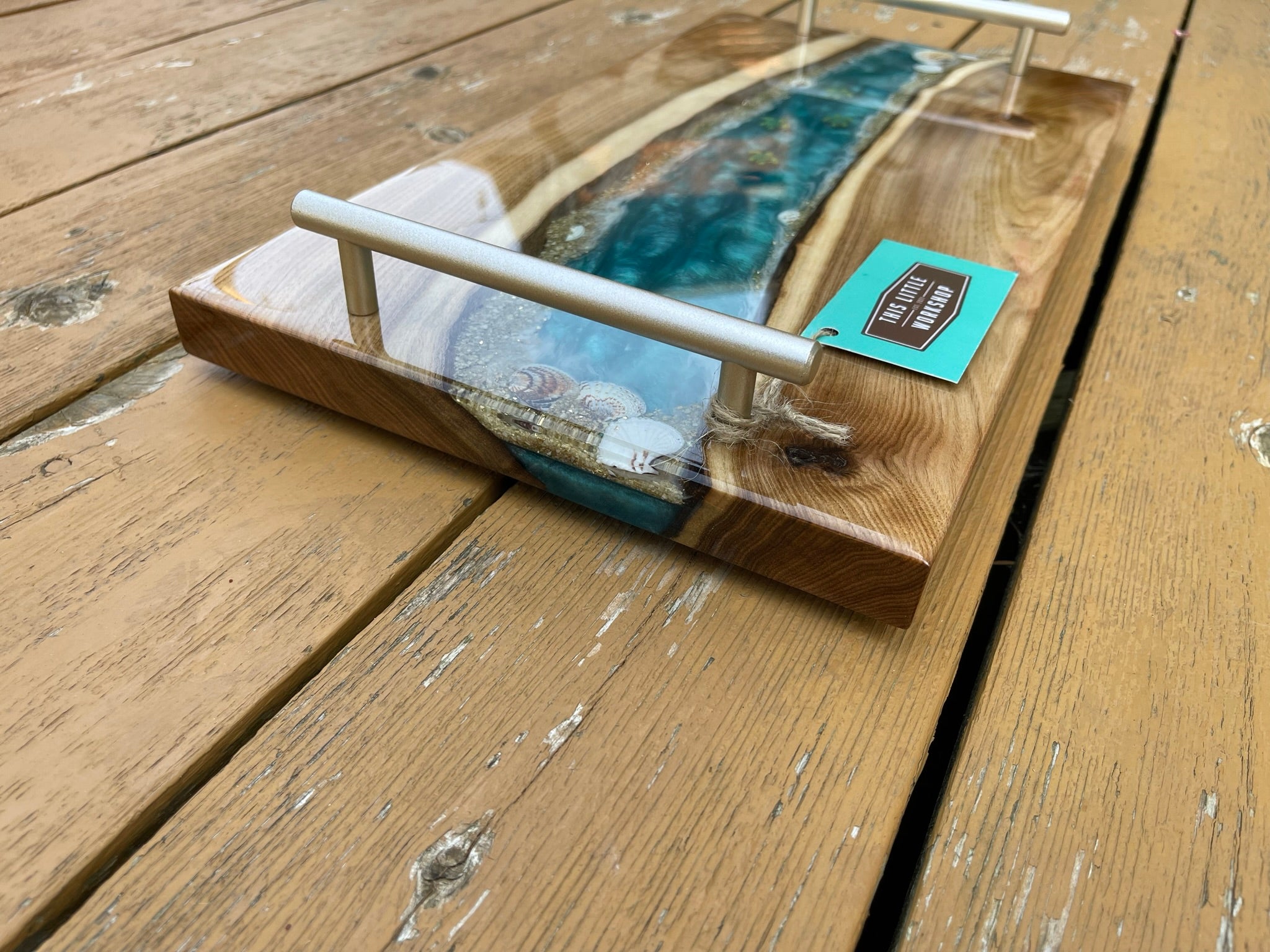 River Charcuterie Board / Serving Tray : Epoxy Resin & Wood